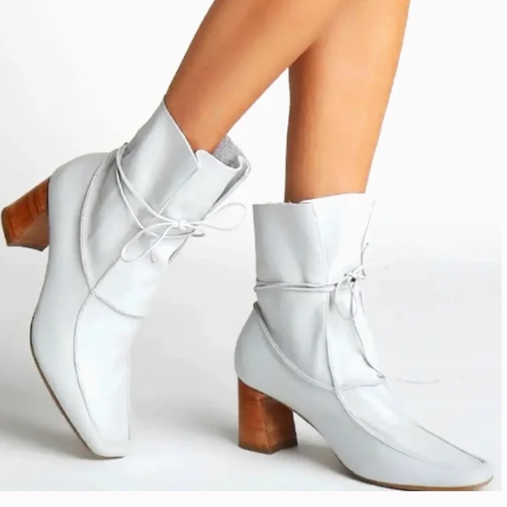 STIVALI  New York Awakening Leather Ankle Boots - Grey 8.5 / 40